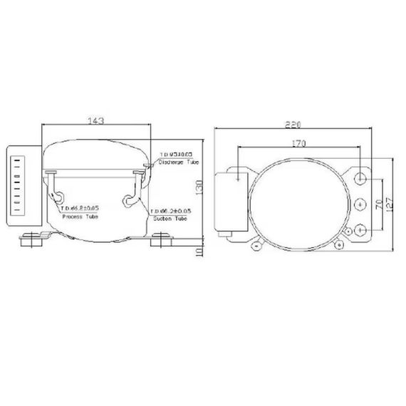 Компресор для автохолодильника 12/24 Вольт Anuodan ZH25G (R-134a, DC12V, DC24V) | Зображення 5