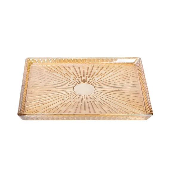 Блюдо для закусок стеклянное 24,5*20,5*2 см прямоугольное HP-YH-54 | Зображення 2