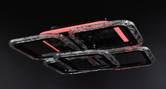 Люстра світлодіодна стельова LED світильник для квартири на стелю лед з пультом 26088 Чорний 10х38х38 см. | Зображення 5