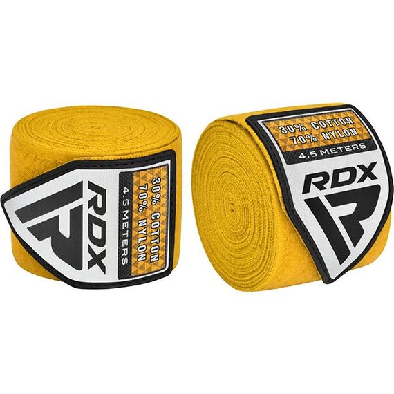 Бинти для боксу RDX WX Professional Boxing Hand Wraps Yellow (4.5м.) | Зображення 3
