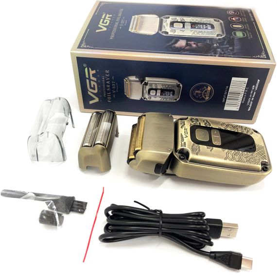 Електрична бритва з вбудованим акумулятором VGR, Чоловіча бездротова електрична бритва EQ-66 | Зображення 6