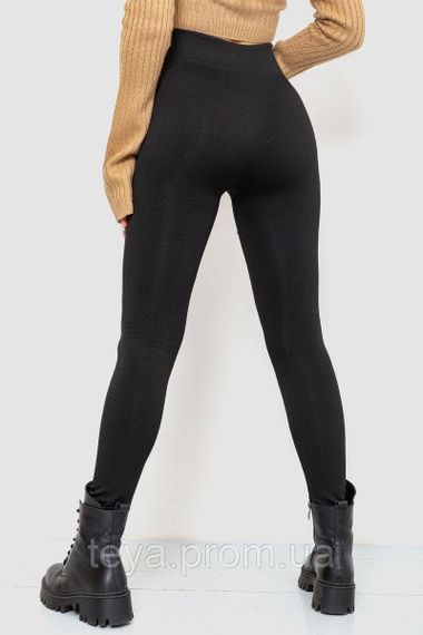 Лосини безшовні на флісі, колір чорний, розмір S-XL FA_008617 | Зображення 4