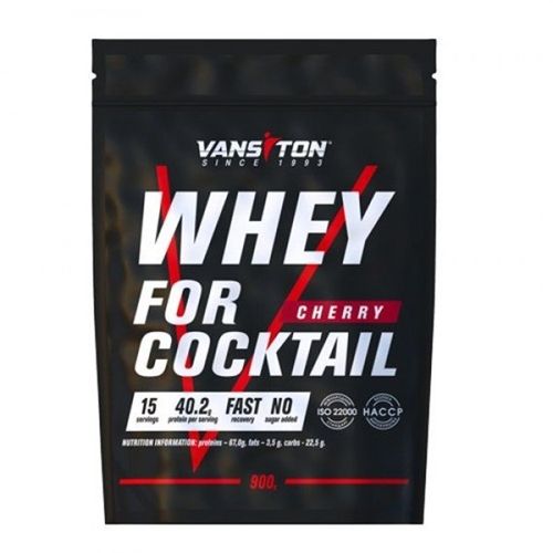 Протеїн Vansiton Whey For Coctail 900 g /15 servings/ Cherry