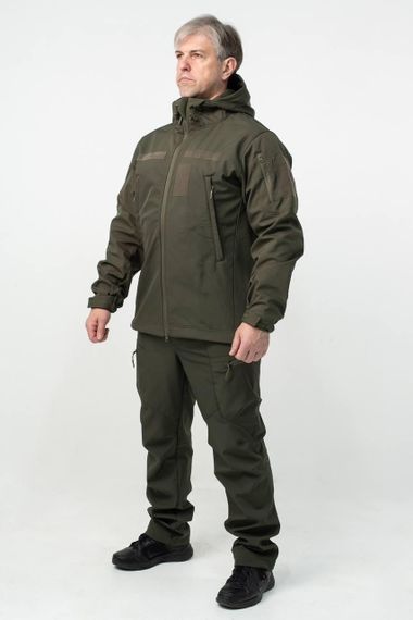 Військова куртка на флісі Soft Shell Military олива | Зображення 2