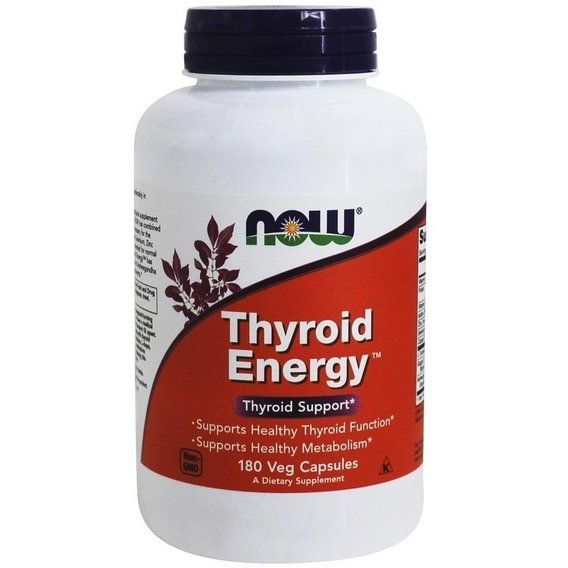 Комплекс для профілактики щитовидної залози NOW Foods Thyroid Energy 180 Veg Caps