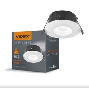 LED Світильник врізний під лампу GU10 круглий білий VL-SPF10R-W Videx