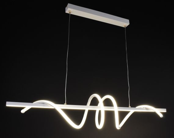 Люстра світлодіодна підвісна LED світильник для квартири на стелю лед 27363 Білий 30-110х20х100 см. | Зображення 5