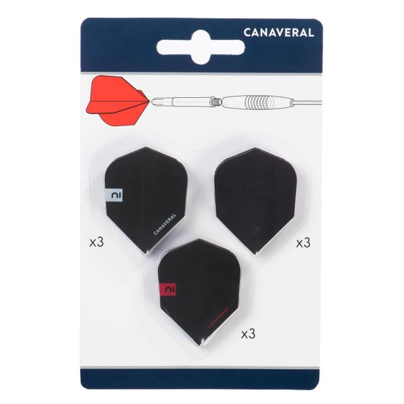 Оперення для дротиків 3 шт. чорне | Зображення 1
