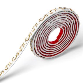 Молдинг 4950х20х7 мм Белый с золотом SW-00002678