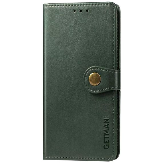 Шкіряний чохол-книжка GETMAN Gallant (PU) для Xiaomi Redmi 9C Штучна шкіра, Слот для візитки, Зелений