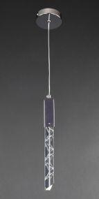 Люстра світлодіодна підвісна LED світильник для квартири на стелю лед 27631 Хром 35-200х10х10 см.