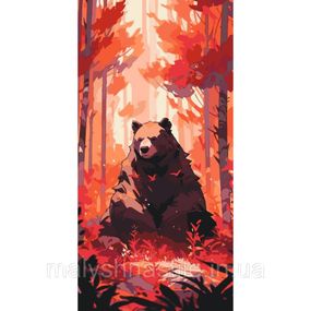 Картина по номерам "Медведь в лесу" 11550-AC 40x80 см