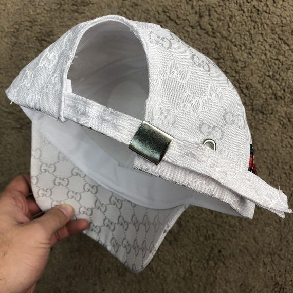 Кепка Baseball Hat Gucci Web GG Supreme White | Зображення 4