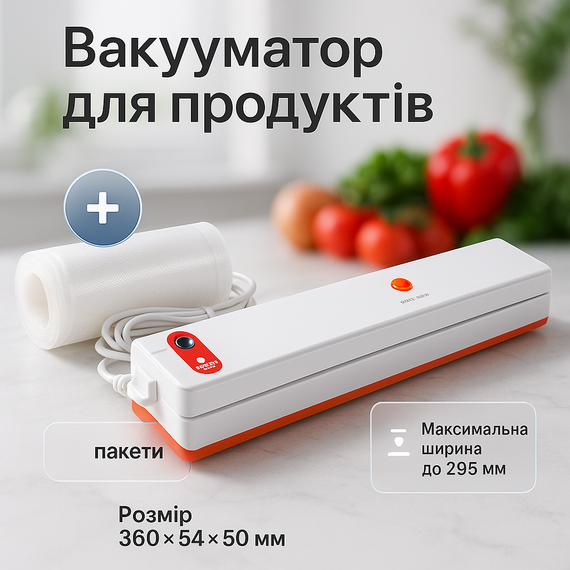 Бытовой кухонный вакууматор, Вакууматор для хранения свежих продуктов, Вакууматор-упаковочная машина KG-47