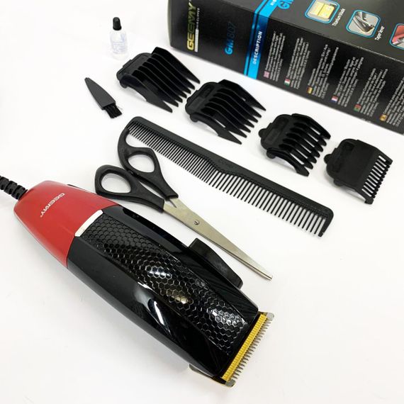 Електромашинка для стрижки Gemei GM-807, Модная машинка для стрижки волос Надежная машинка JY-30 | Зображення 9