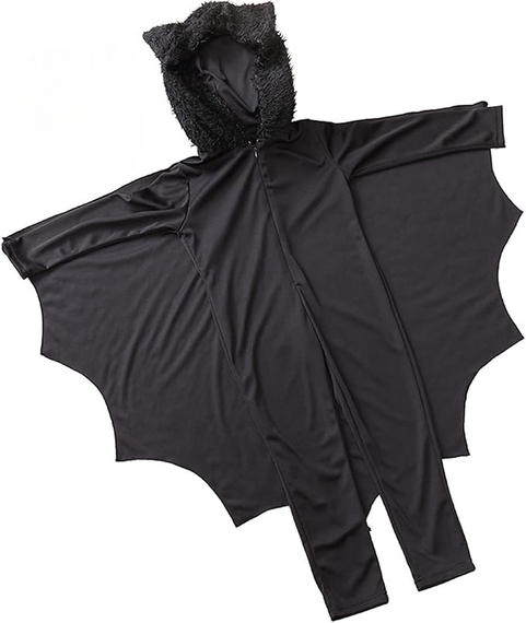 Детский костюм летучей мыши комбинезон с капюшоном крыльями перчатками на Хэловин утренник на 115-130см 6-9лет Без перчаток | Зображення 1
