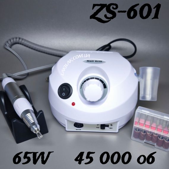 Фрезер для маникюра Nail Drill ZS-601 65W 45тис. об/мин (белый)