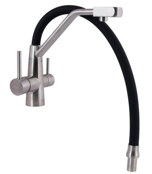 Змішувач для кухні Lidz Aria 020F3 з гнучким виливом з підключенням для питної води LDARI020F3BNK37647 | Зображення 3
