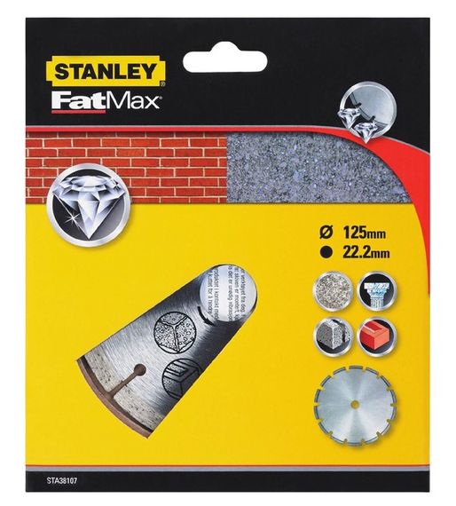 Диск алмазний Stanley по бетону 125 x 22.2 мм (STA38107)