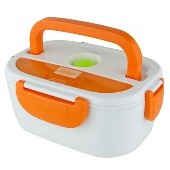 Контейнер для їжі з ложкою пластиковий Lunch Heater 220 V, Ланчбокс для їжі Бокс на прогулянку ZT-49 | Зображення 1