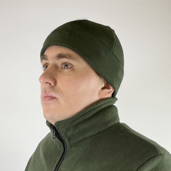 Шапка Милитари флис хаки Emily M (54 см)