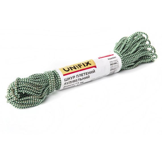 Шнур плетений кольоровий будівельний 2 мм 20 м UNIFIX 6995841