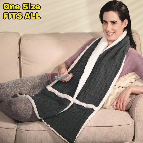Зимняя меховая безрукавка с карманами на пуговицах Hugle scarf флис / плюш / коттон, шарф плед | Зображення 4