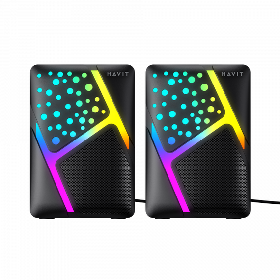 Стерео колонки HAVIT HV-SK763 USB RGB Black | Зображення 2
