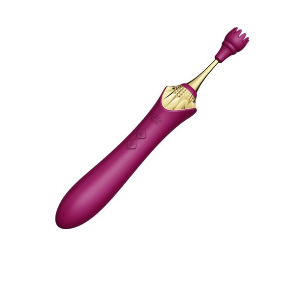Вагінально-кліторальний вібратор Zalo — Bess Velvet Purple, мультифункціональний із насадками Sex Aura | Зображення 4