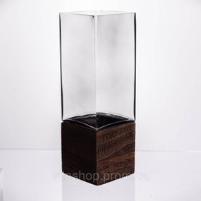 Ваза для квітів квадратна скляна 10×10×30 (см) декоративна HP-19-160-4