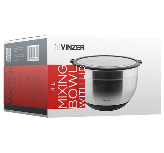 Миска з нержавіючої сталі з кришкою Vinzer (Вінзер) 4 л (50344) | Зображення 2