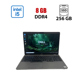 Ультрабук Dell Latitude 5510 / 15.6" (1920x1080) IPS / Intel Core i5-10210U (4 (8) ядра по 1.6 - 4.2 GHz) / 8 GB DDR4 / 256 GB SSD / Intel UHD Graphics / WebCam б/в