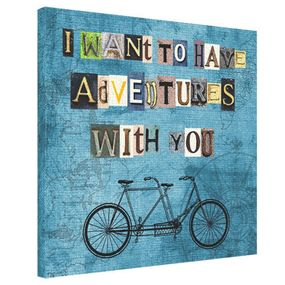 Картина на холсте I want to have adventures with you 65x65 см (H6565_DVD008)