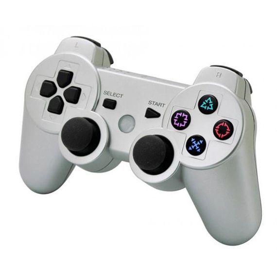 Игровой беспроводной геймпад Doubleshock PS3/PC аккумуляторный джойстик с функцией вибрации. LS-551 Цвет: белый | Зображення 9