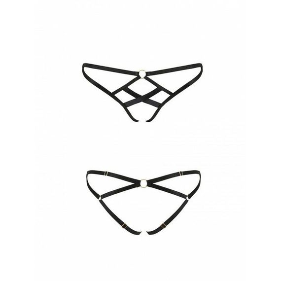 Трусики зі стреп NICKY THONG black - Passion Exclusive, L/XL | Зображення 4