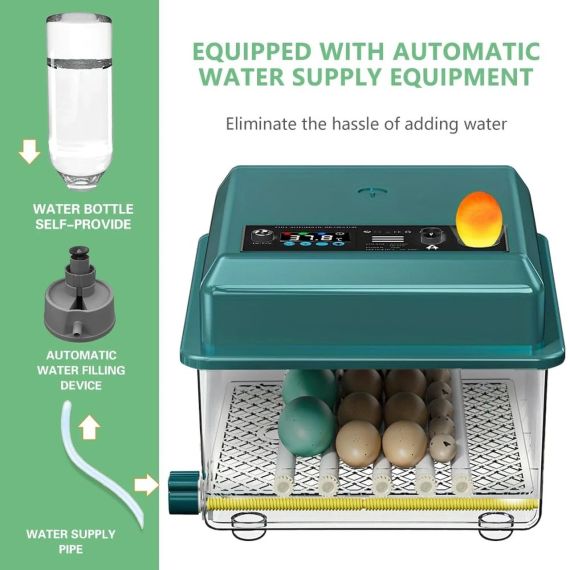 Автоматичний інкубатор на 16 яєць з цифровим контролем, автоматичним перевертанням та регулюванням вологості | Зображення 5