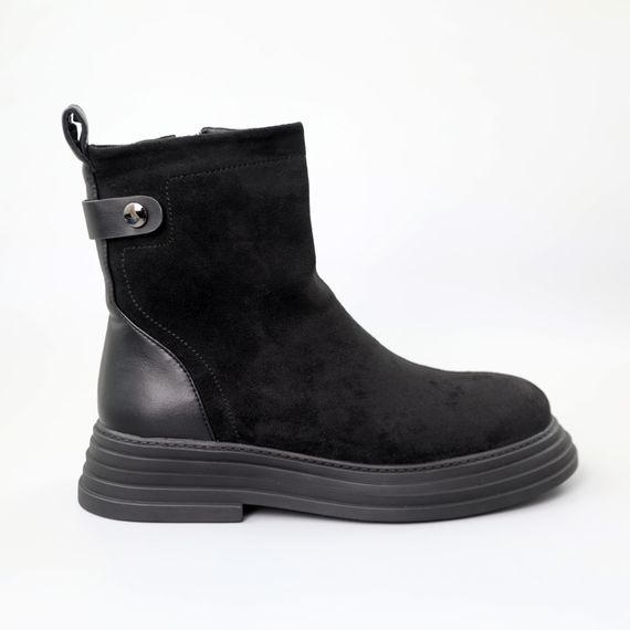 Черевики жіночі хутро 590715 Чорні 36 37 38 39