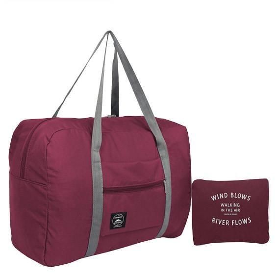 Дорожня сумка складана водонепроникна Бордовий (370187)