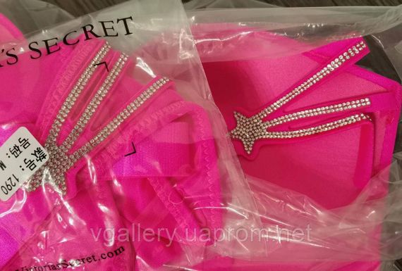 Червоний жіночий Купальник-комплект Victoria's Secret зі стразами Зірочка, Купальник Преміум-Люкс зі стразами 85С, Червоний | Зображення 4