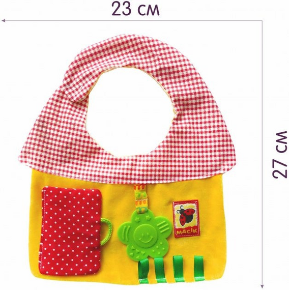 Слюнявчик "Домик" Mасік МС 170701-02 водонепроницаемый | Зображення 1