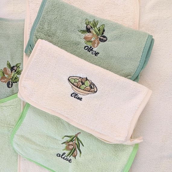 Набір кухонних рушників 4 шт 24x48 см Олива HomeBrand