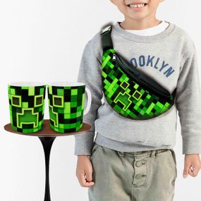 Набір: Сумка-бананка+ Кружка майнкрафт "Minecraft" дитяча з принтом (00252)