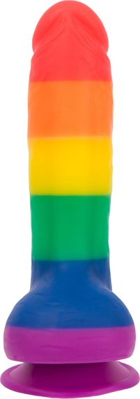 Райдужний фалоімітатор ADDICTION - JUSTIN - 8 "- RAINBOW, 20,3 см, силікон, вібропуля в подарунок | Зображення 1