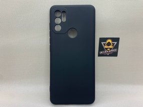 Motorola G60s SoftTouch Silicone  Противоударный чехол софт тач Черный