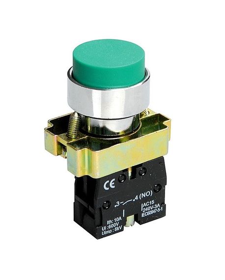 Кнопка XB2-BL21 1NO без подсветки зеленый Ny95500283