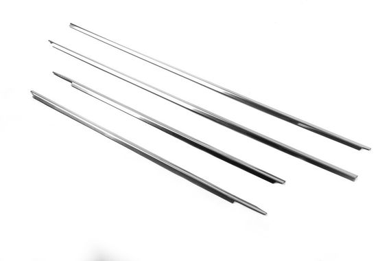 Молдинг скла (4 шт, нерж) OmsaLine - Італійська нержавійка для Toyota Hilux 2006-2015 рр. | Зображення 2