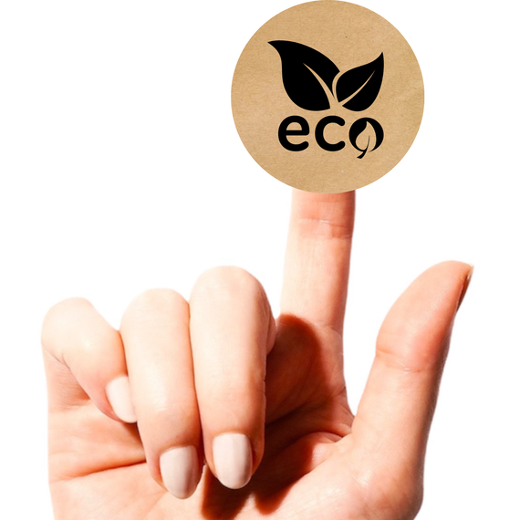 Этикетка круглая крафт "Eco 01", Диаметр 50 мм, 250 шт/рулон, Viskom | Зображення 1