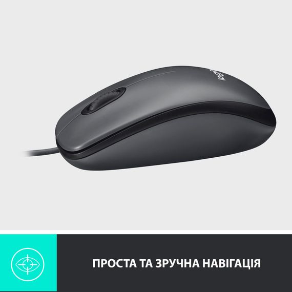 Мишка Logitech M100 USB Black (910-006652) | Зображення 4