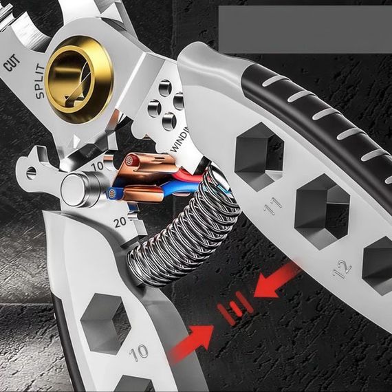 Інструмент для зняття ізоляції 16 в 1, стискання клем, зачистки проводів Мультитул стрипер EY-53 | Зображення 4