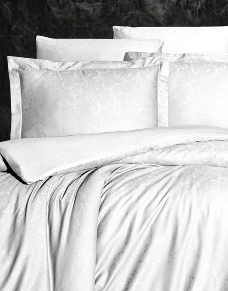 Постільна білизна First Choice Jacquard Satin 200 х 220 см Sare White | Зображення 1